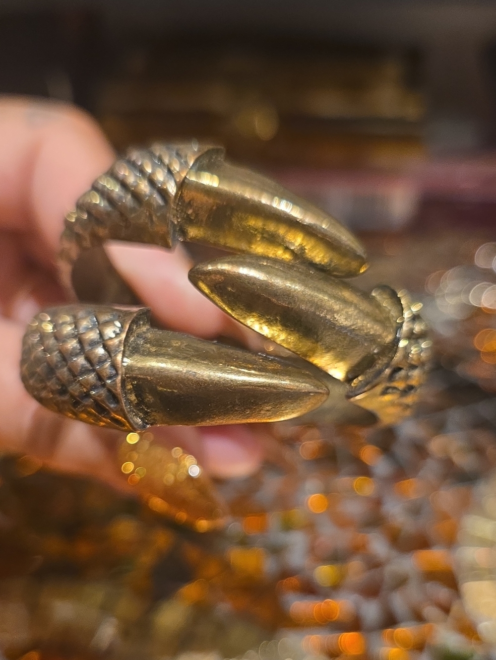 Vintage Gold Claw Cuff Bracelet